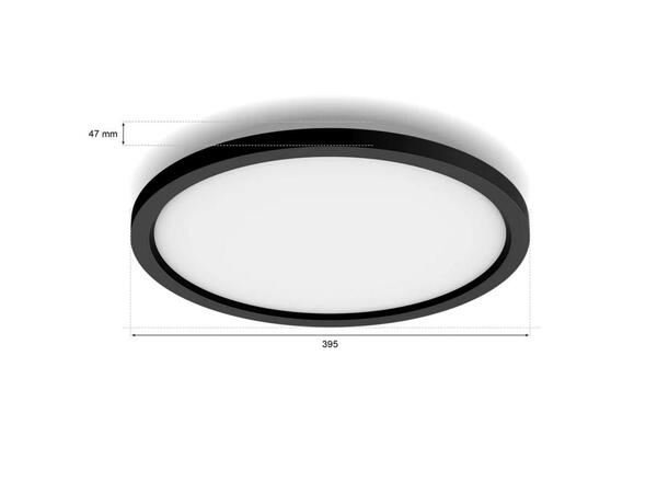 Philips Hue Aurelle přisazený LED panel RD S (kulatý) O 39,5 cm, černá, 2200-6500K