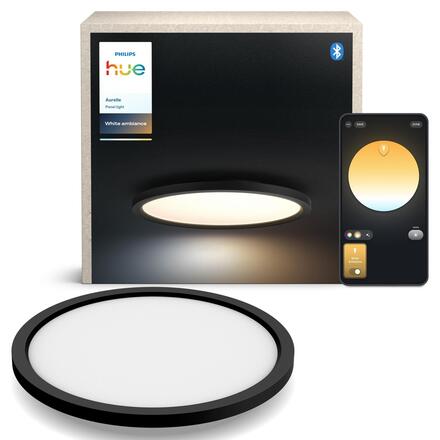 Philips Hue Aurelle přisazený LED panel RD S (kulatý) O 39,5 cm, černá, 2200-6500K
