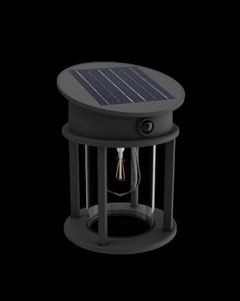 Philips Geri UltraEfficient solární LED svítidlo se senzorem 3,2W 500lm 2700K IP44 kulaté, antracit