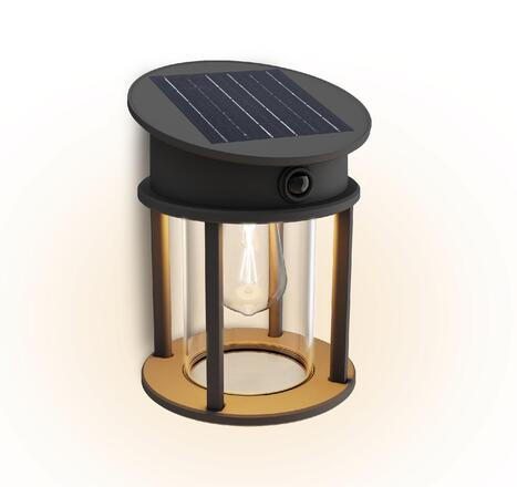 Philips Geri UltraEfficient solární LED svítidlo se senzorem 3,2W 500lm 2700K IP44 kulaté, antracit