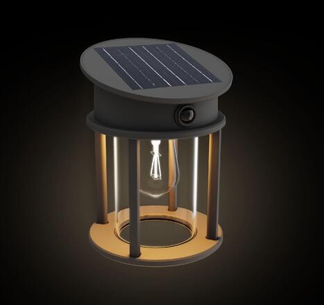 Philips Geri UltraEfficient solární LED svítidlo se senzorem 3,2W 500lm 2700K IP44 kulaté, antracit