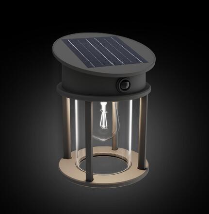 Philips Geri UltraEfficient solární LED svítidlo se senzorem 3,2W 500lm 4000K IP44 kulaté, antracit
