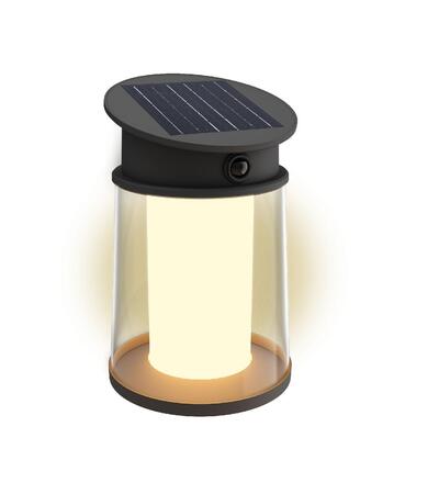 Philips Juda UltraEfficient solární LED svítidlo se senzorem 3,2W 500lm 2700K IP44 kulaté, černé