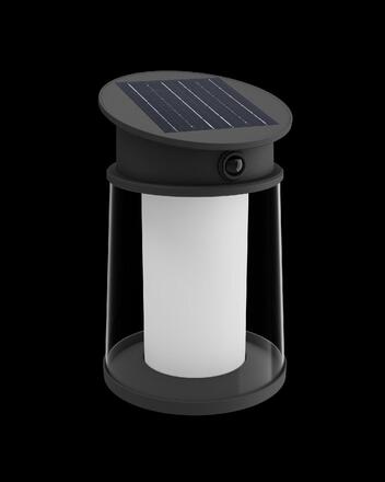 Philips Juda UltraEfficient solární LED svítidlo se senzorem 3,2W 500lm 4000K IP44 kulaté, černé