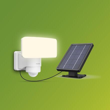 Philips Tylus UltraEfficient Security solární LED reflektor se senzorem 6W 1000/50lm 3000K IP44, bílý