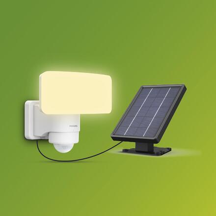 Philips Tylus UltraEfficient Security solární LED reflektor se senzorem 6W 1000/50lm 5000K IP44, bílý