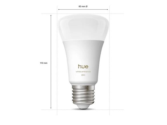 Philips Hue WA 810 smart žárovka A60 E27, 8W, 810lm, 1000-20000K (3 ks)