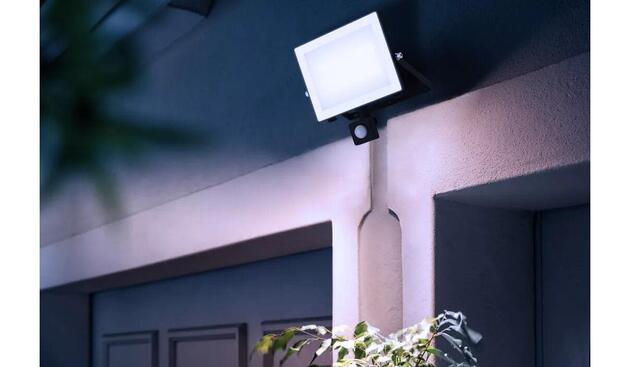 Philips Lois flood BL 50W 50K HV IR Reflektor LED 50W 5400lm 5000K IP65 se senzorem pohybu a soumraku, černý