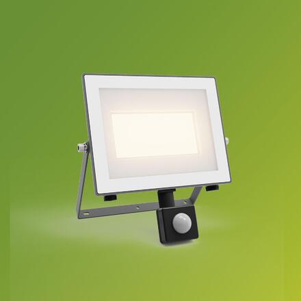 Philips Lois UltraEfficient venkovní LED reflektor Flood Light se senzorem 24W 4450lm 3000K IP65, antracit