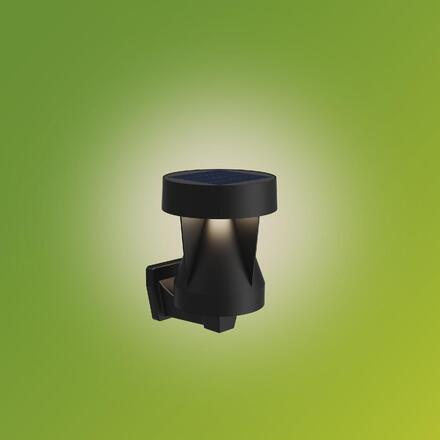 Philips Avery venkovní solární nástěnné LED svítidlo 1,8W 200lm 2700K IP44, černé