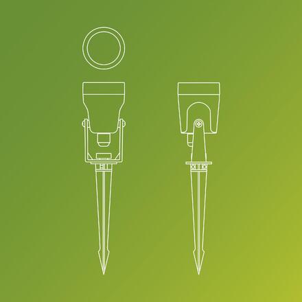 Philips Reuel GardenLink 3x venkovní LED reflektor Low Voltage 3x1,5W 3x180lm 2700K 24V IP44, černý, sada