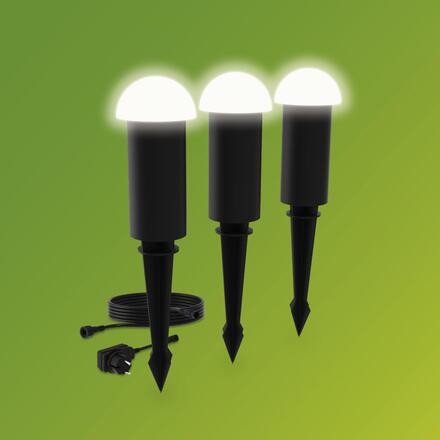Philips GardenLink Edwina venkovní stojací LED lampa LED 3x1,5W, 2700K, 24V, černá