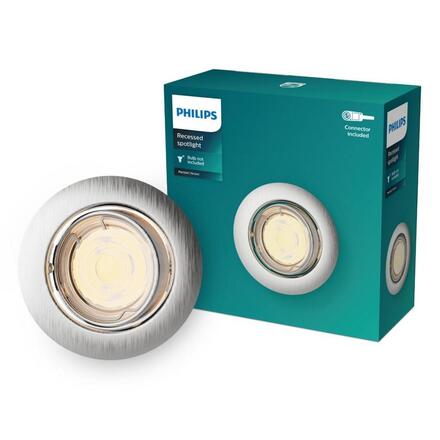 Philips Peridot Rec Kit Rd zapuštěné svítidlo kulaté 7W, AC 220-240, IP20, nikl