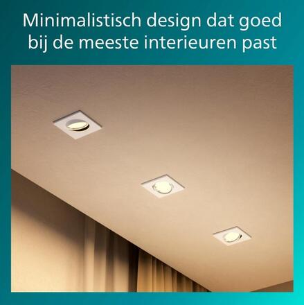 Philips Peridot Rec Kit Sq zapuštěné svítidlo hranaté 7W, AC 220-240, IP20, bílá