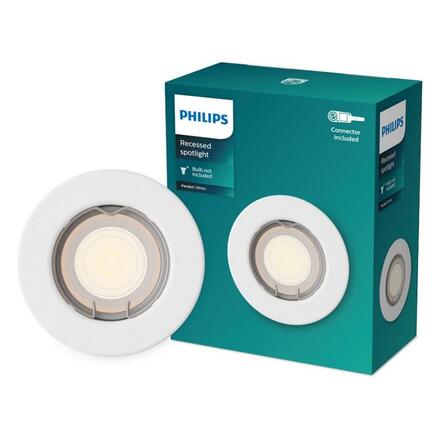 Philips Peridot Rec Kit Rd zapuštěné svítidlo kulaté 7W, AC 220-240, IP20, bílá