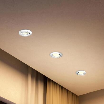 Philips Peridot Rec Kit Rd zapuštěné svítidlo kulaté 7W, AC 220-240, IP20, (3 ks), bílá
