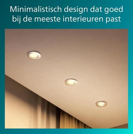 Philips Peridot Rec Kit Rd zapuštěné svítidlo kulaté 7W, AC 220-240, IP20, (3 ks), nikl