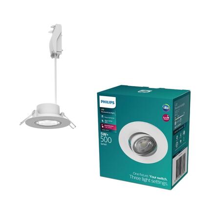 Philips Zapuštěné bodové svítidlo Cilantro Step 5W, 99lm/W, 4000K, bílá