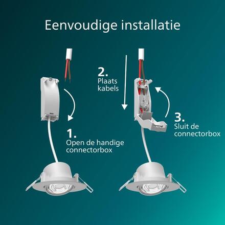 Philips Zapuštěné bodové svítidlo Cilantro Step 5W, 99lm/W, 4000K, bílá