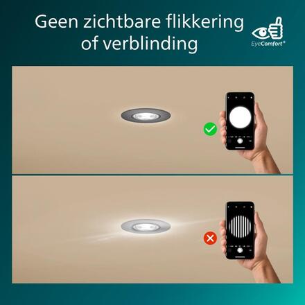 Philips Zapuštěné bodové svítidlo Cilantro Step 5W, 90lm/W, 2700K, černá