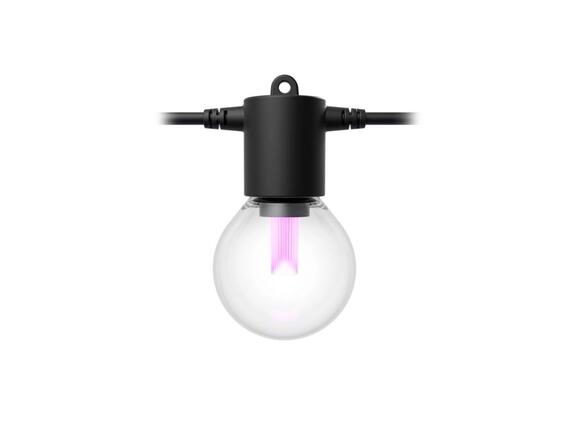 Philips Hue Festavia Globe prodloužení - venkovní řetěz, 14m, 20 žárovek, černý 1000-20000K RGB