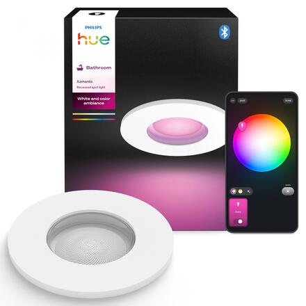 Philips Hue Xamento podhledové LED svítidlo 1x4,2W, 2000-6500K, RGB, IP44, bílá