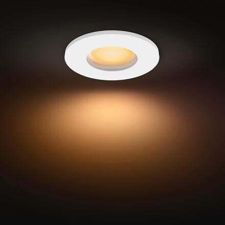 Philips Hue Adore zápustné koupelnové svítidlo kulaté 1x4,2W, 2000-6500K, IP44, bílá