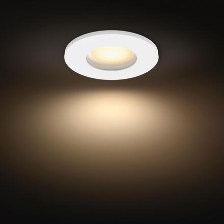 Philips Hue Adore zápustné koupelnové svítidlo kulaté 1x4,2W, 2000-6500K, IP44, bílá