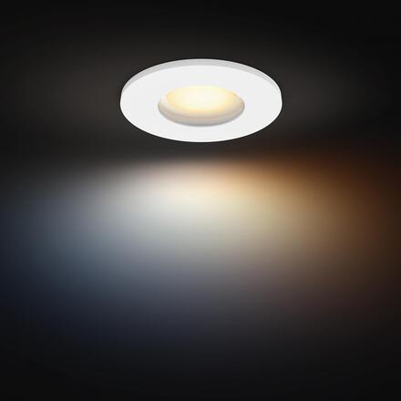 Philips Hue Adore zápustné koupelnové svítidlo kulaté 1x4,2W, 2000-6500K, IP44, bílá