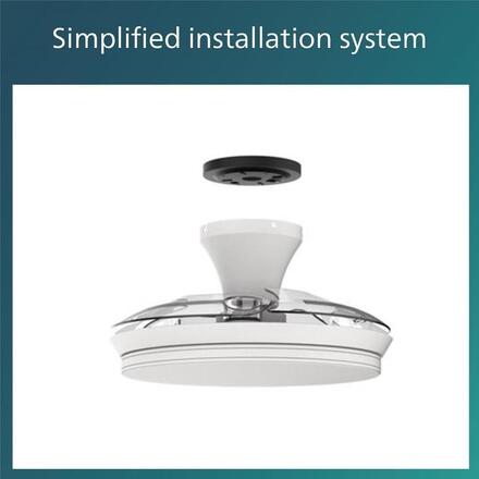 Philips Tynl zatahovací ventilátor a svítidlo 32W+35W bílý CCT dálkové ovládání