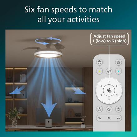 Philips Bliss DC stropní ventilátor a svítidlo 28W+35W zlatý