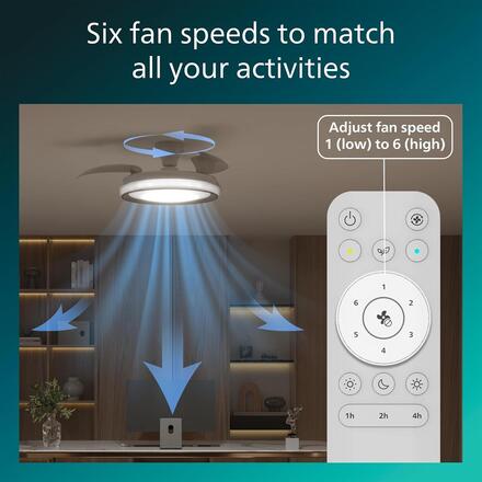 Philips Bliss DC stropní ventilátor a svítidlo 28W+35W bílý
