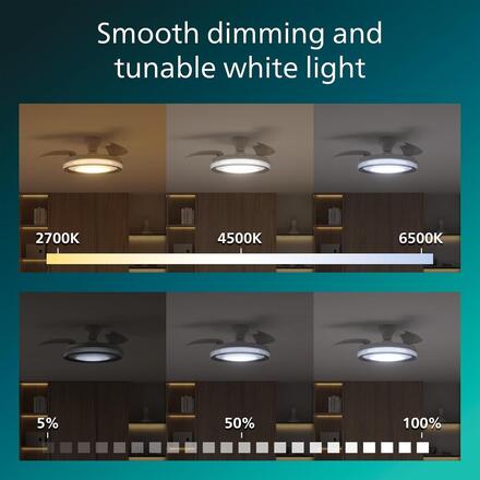 Philips Bliss DC stropní ventilátor a svítidlo 28W+35W bílý