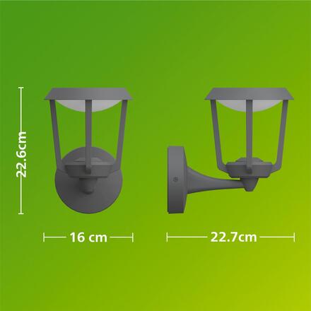 Philips Nuvy nástěnná lampa 4,3W 2700K antracit