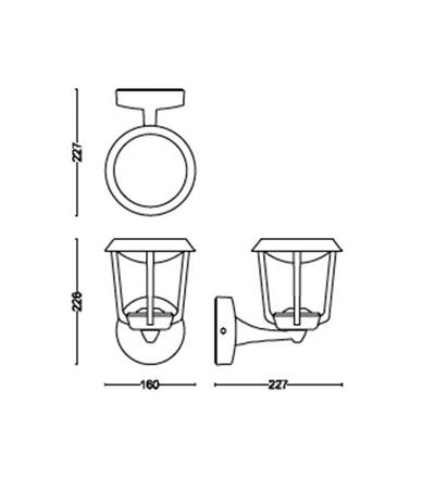 Philips Nuvy nástěnná lampa 4,3W 2700K antracit