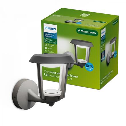 Philips Nuvy nástěnná lampa 4,3W 2700K antracit