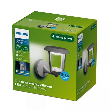 Philips Nuvy nástěnná lampa 4,3W 2700K antracit
