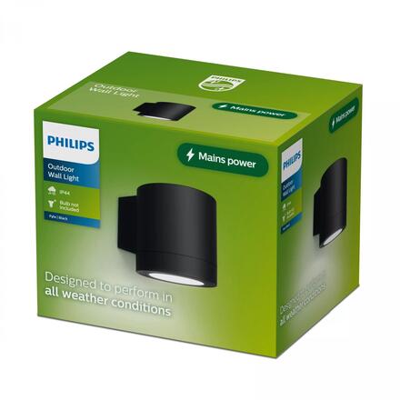 Philips Fylx nástěnné venkovní svítidlo Max 5W černé