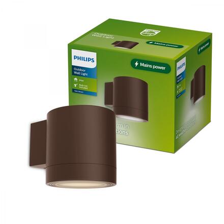 Philips Fylx nástěnné venkovní svítidlo Max 5W hnědé