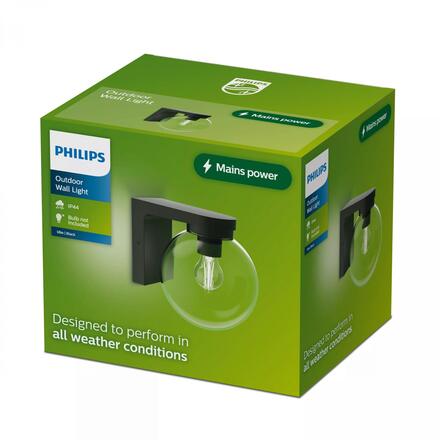 Philips Ulio nástěnné venkovní svítidlo Max 25W černé