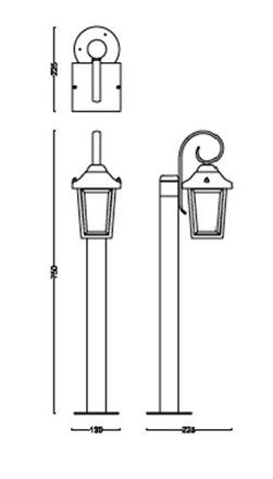 Philips Buzzard venkovní stojanová lampa max 25W černá