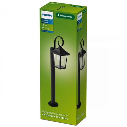 Philips Buzzard venkovní stojanová lampa max 25W černá