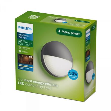 Philips Capricorn nástěnné svítidlo 4,3W 2700K antracit