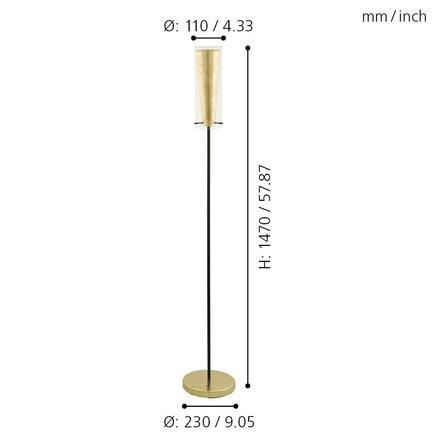 EGLO Stojací svítidlo PINTO GOLD 97655