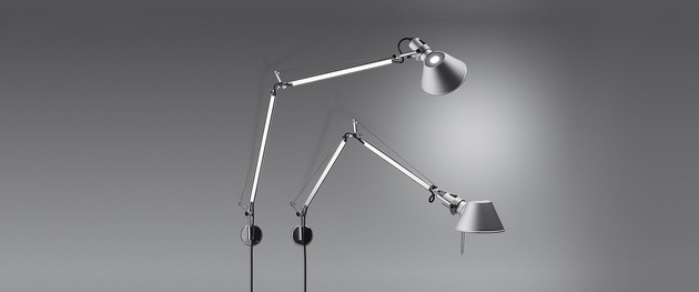 Artemide stolní/nástěnná/stojací lampa Tolomeo E27 8W 220-240V hliník bez podstavce