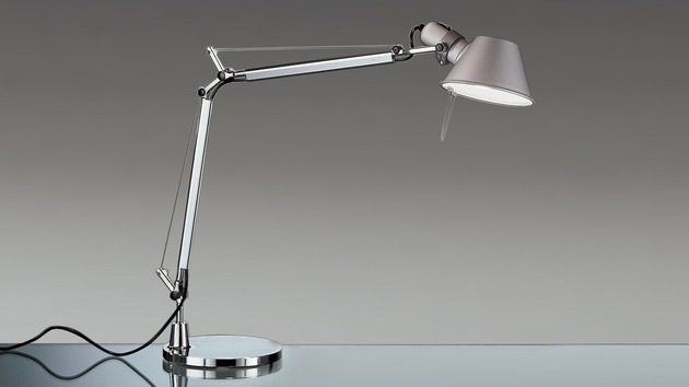 Artemide stolní/nástěnná LED lampa Tolomeo Mini 8 W 2700K stmívatelná hliník bez podstavce