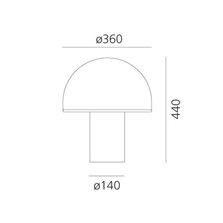 Artemide stolní lampa Onfale Grande 18 W 220-240 V E14/E27