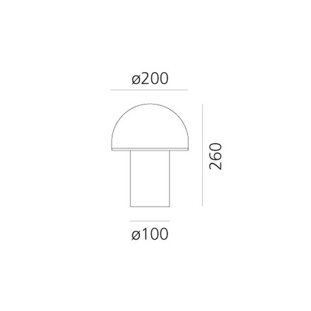 Artemide stolní lampa Onfale Piccolo E14 max. 6 W 220-240 V