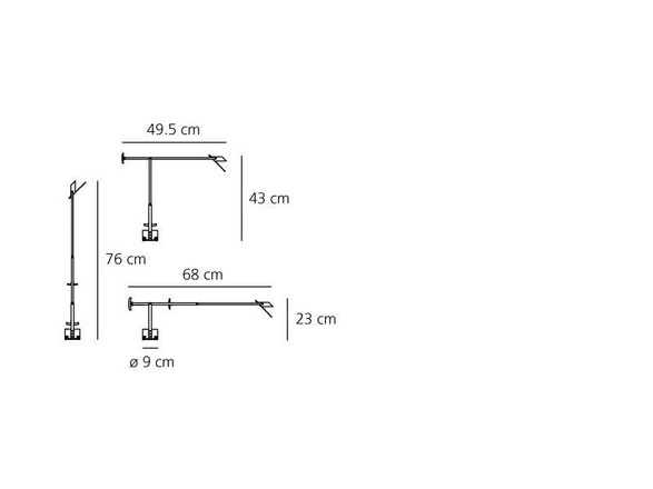 Artemide stolní lampa Tizio Micro G4 2,7 W 220-240 V stmívatelná