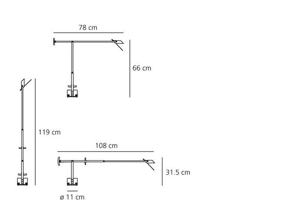 Artemide stolní lampa Tizio GY6.35 3,3 W 220-240 V černá